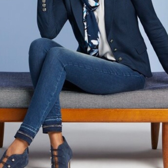 White House Black Market “The Slim Ankle” Embellished Hem Size 0 - Picture 2 of 14